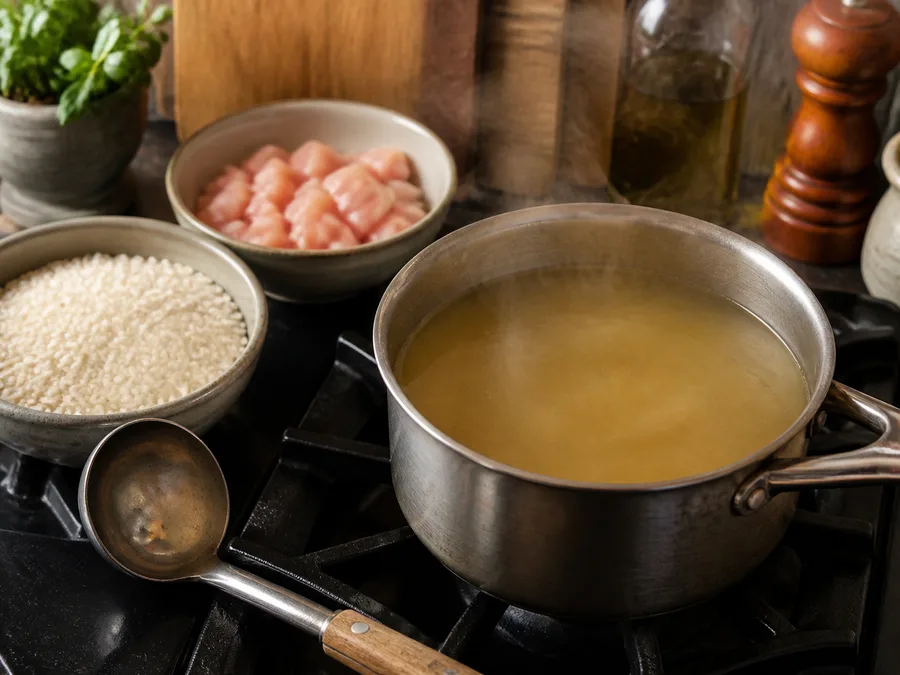 Ризотто с курицей | Фото подпункта 2 | Viva Cucina Ризотто с курицей: фото процесса приготовления — проверьте свежесть и состояние основных продуктов: уберите лишнюю влагу, грубые части и всё, что может испортить текстуру