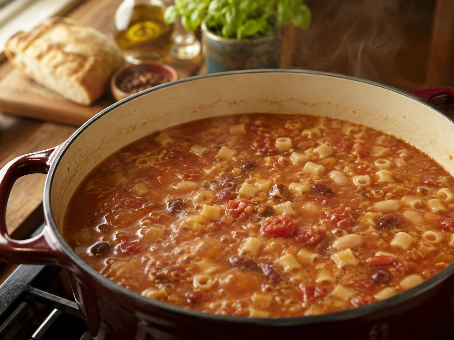 Суп с пастой и фасолью (Pasta e fagioli) | Фото подпункта 10 | Viva Cucina Суп с пастой и фасолью (Pasta e fagioli): фото процесса приготовления — соберите подготовленные части блюда вместе и перемешайте или выложите их в нужной последовательности