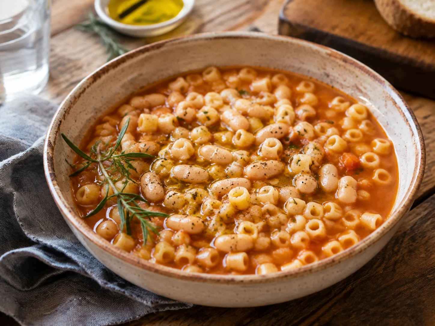 Суп с пастой и фасолью (Pasta e fagioli) | Фото подпункта 15 | Viva Cucina Суп с пастой и фасолью (Pasta e fagioli): фото процесса приготовления — подавайте сразу или после короткого отдыха, когда блюдо выглядит собранным и аккуратным
