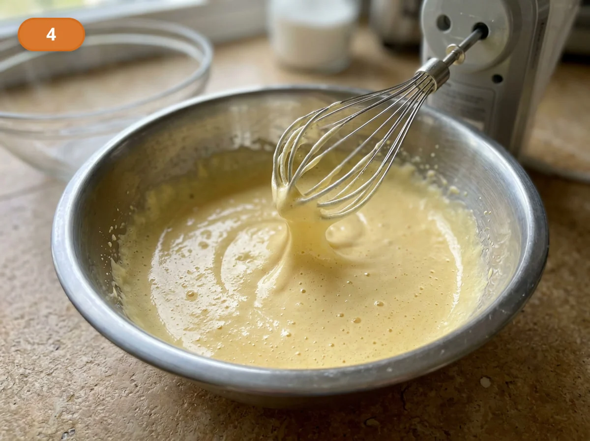 Тирамису: фото процесса приготовления — взбейте желтки с сахаром до более светлой и плотной воздушной массы, удерживая чистую, гладкую текстуру