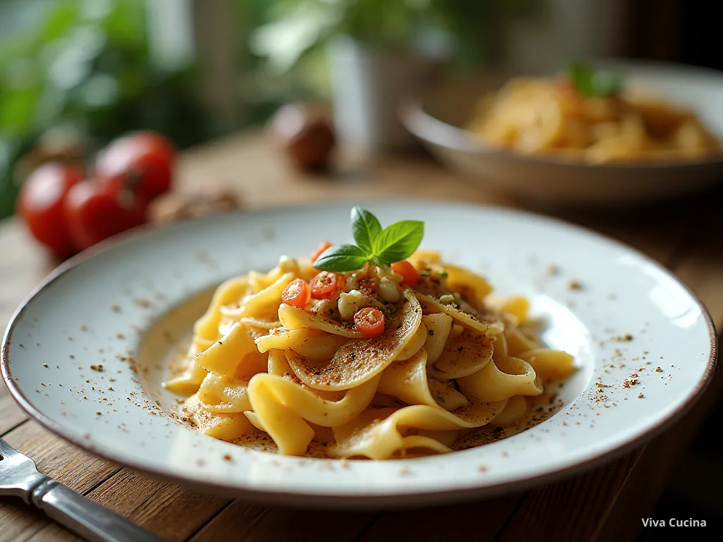 Фарфалле с фрикадельками и сливочно-грибным соусом — готовое блюдо из категории «Паста» на сайте Viva Cucina