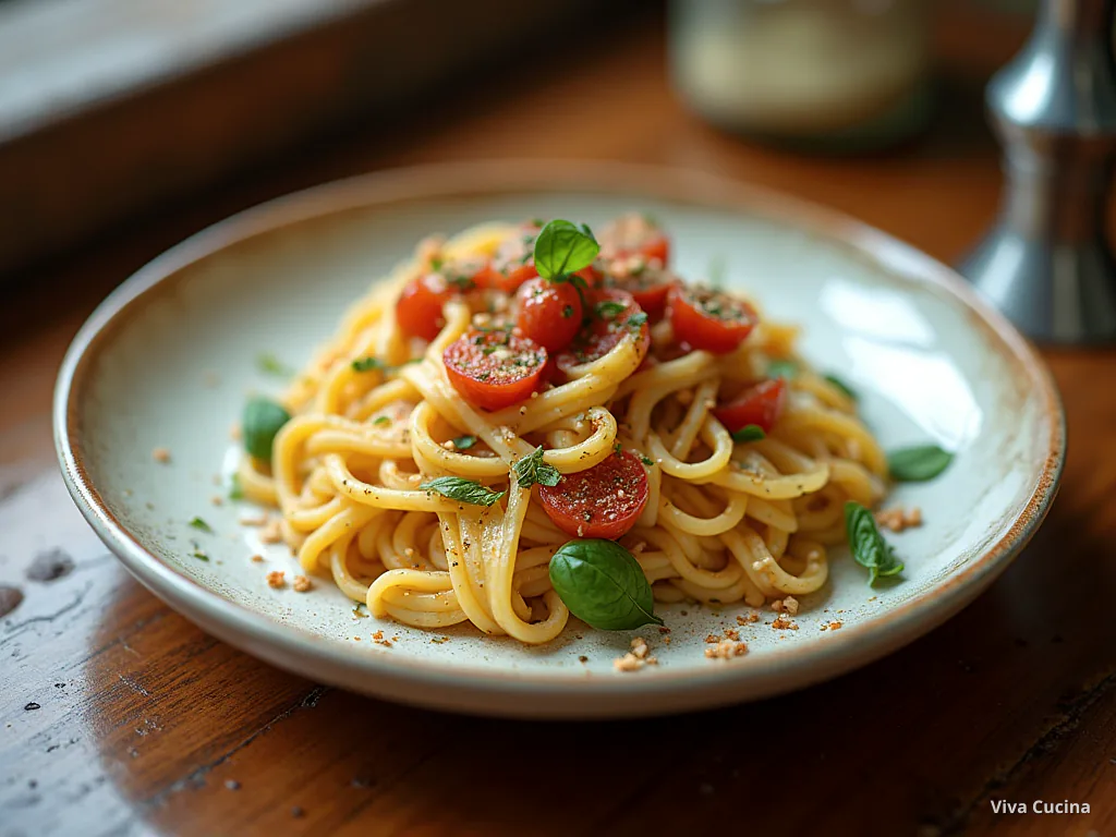 Фарфалле с говядиной и томатно-базиликовым соусом — готовое блюдо из категории «Паста» на сайте Viva Cucina