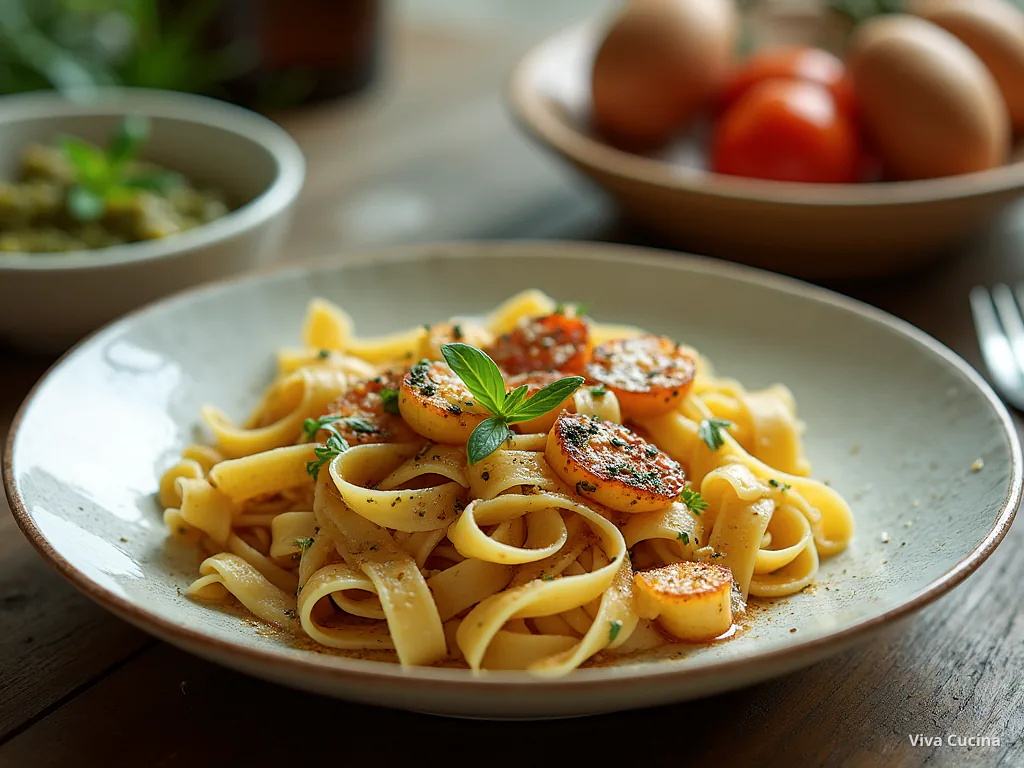 Фарфалле с курицей и соусом из тунца и каперсов — готовое блюдо из категории «Паста» на сайте Viva Cucina