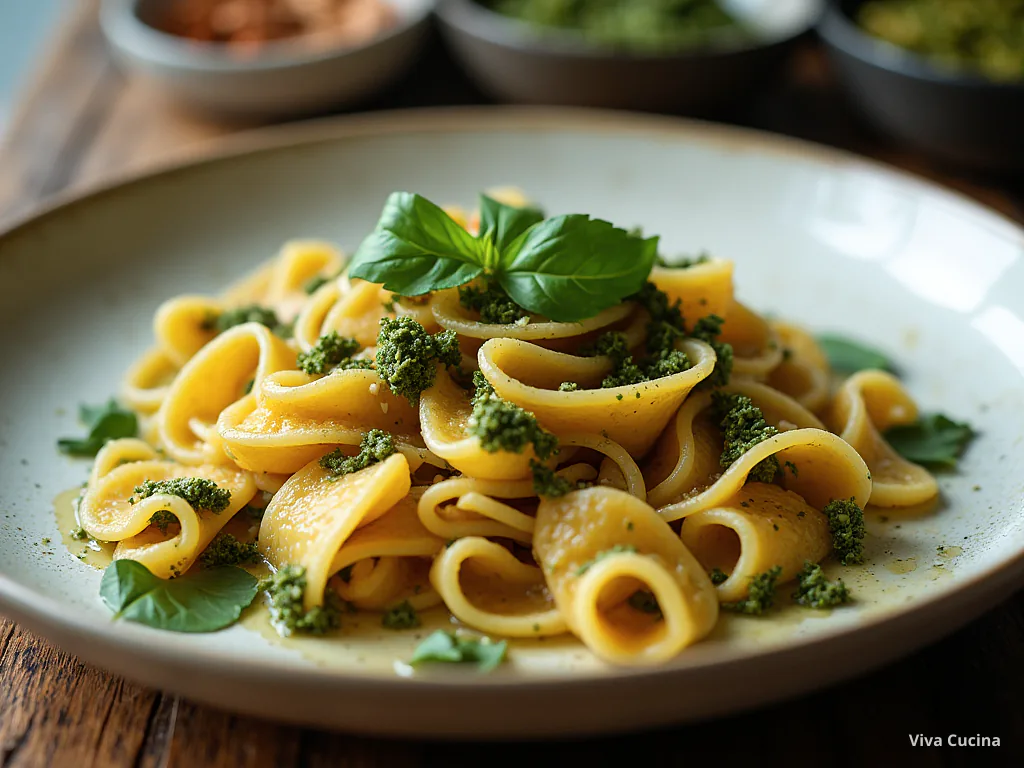 Фарфалле с лососем и песто — готовое блюдо из категории «Паста» на сайте Viva Cucina