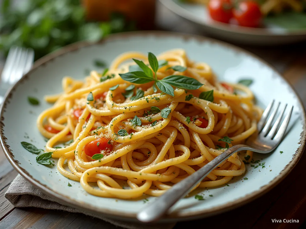 Фузилли с фрикадельками и соусом из запечённых перцев — готовое блюдо из категории «Паста» на сайте Viva Cucina