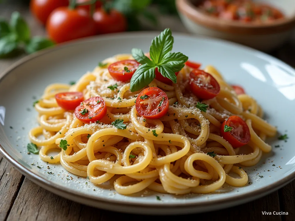 Фузилли с тыквой и томатно-базиликовым соусом — готовое блюдо из категории «Паста» на сайте Viva Cucina