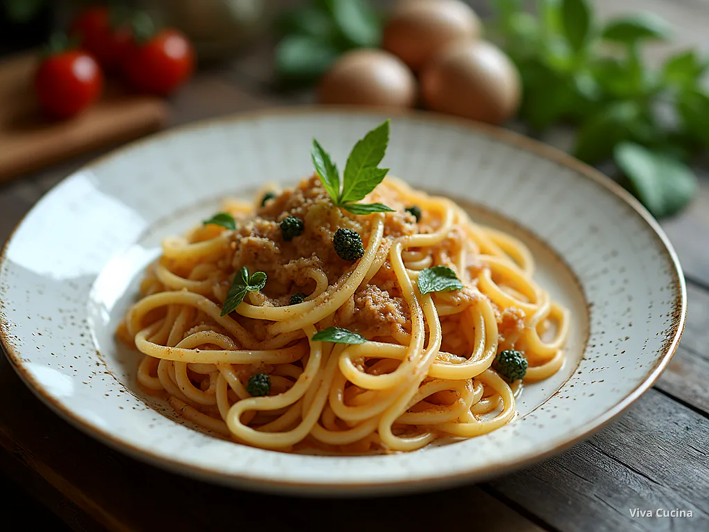 Лингвини с говядиной и сливочно-грибным соусом — готовое блюдо из категории «Паста» на сайте Viva Cucina