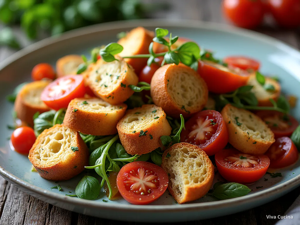 Панцанелла (хлебный салат) — готовое блюдо из категории «Закуски (Антипасти)» на сайте Viva Cucina