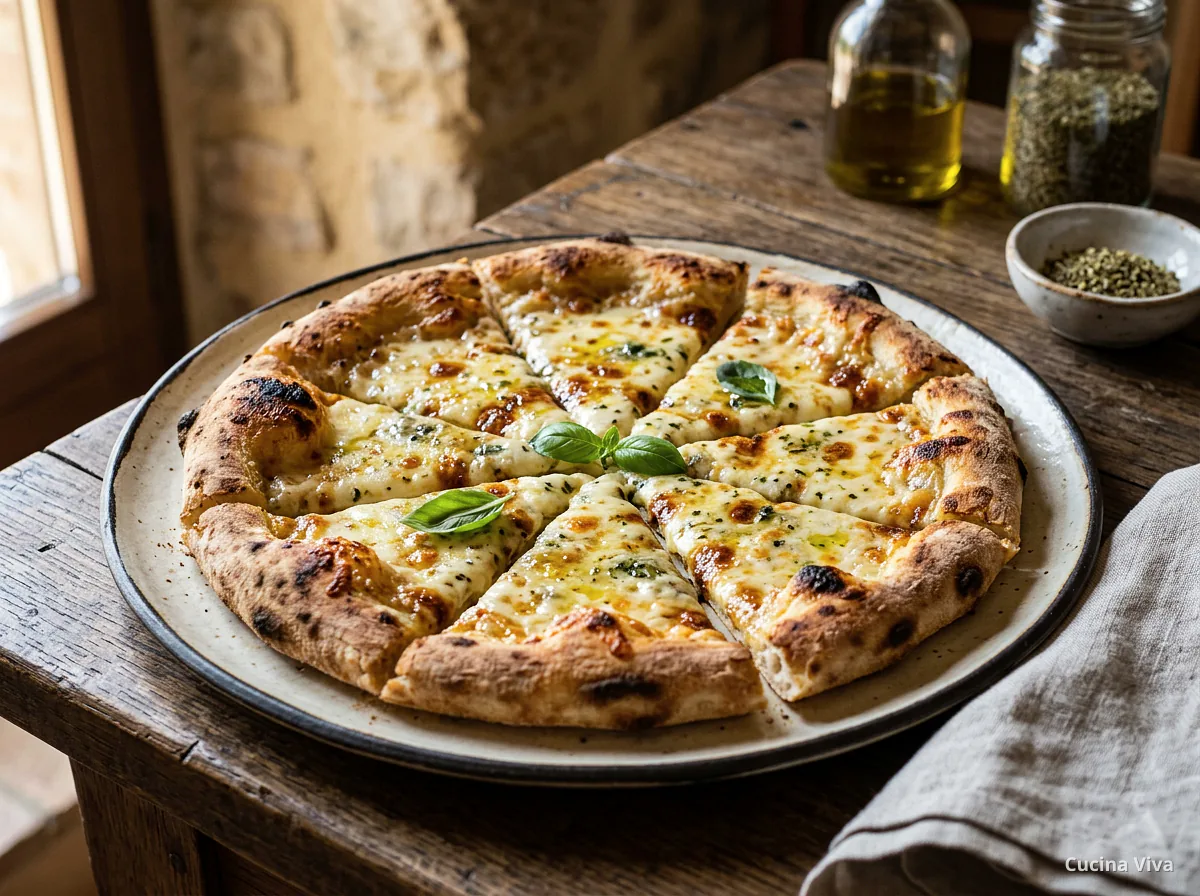 Пицца Кватро Формаджи — готовое блюдо из категории «Пицца» на сайте Viva Cucina