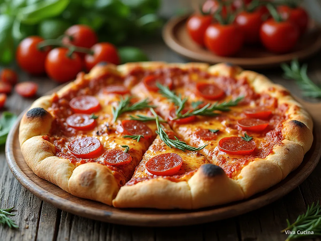 Скьяччата с начинкой: пепперони (острая салями) — готовое блюдо из категории «Выпечка» на сайте Viva Cucina