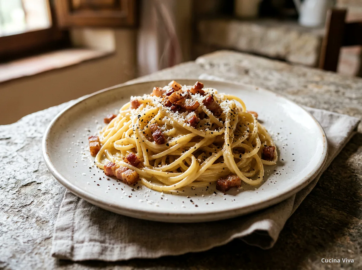 Спагетти карбонара — готовое блюдо из категории «Паста» на сайте Viva Cucina