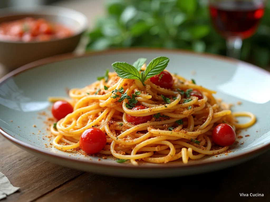 Спагетти с креветками и томатно-базиликовым соусом — готовое блюдо из категории «Паста» на сайте Viva Cucina