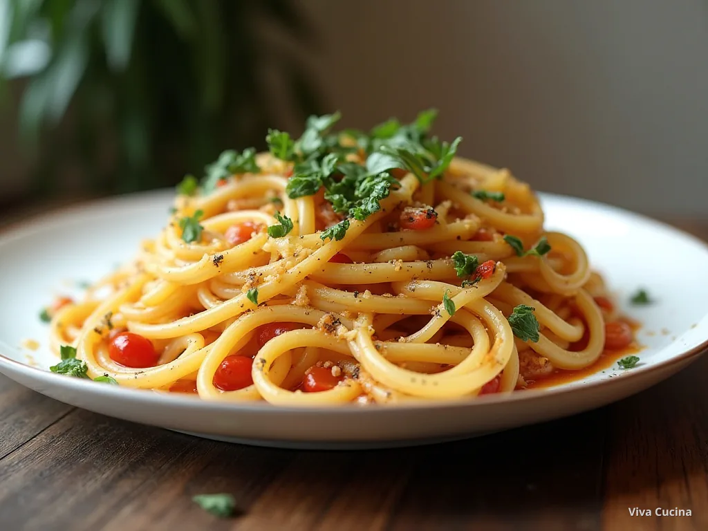 Тальятелле с баклажаном и томатно-базиликовым соусом — готовое блюдо из категории «Паста» на сайте Viva Cucina