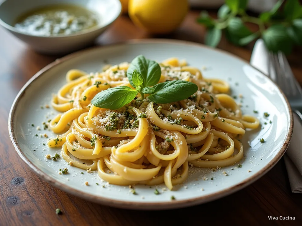 Тальятелле с креветками и соусом лимон-чеснок — готовое блюдо из категории «Паста» на сайте Viva Cucina
