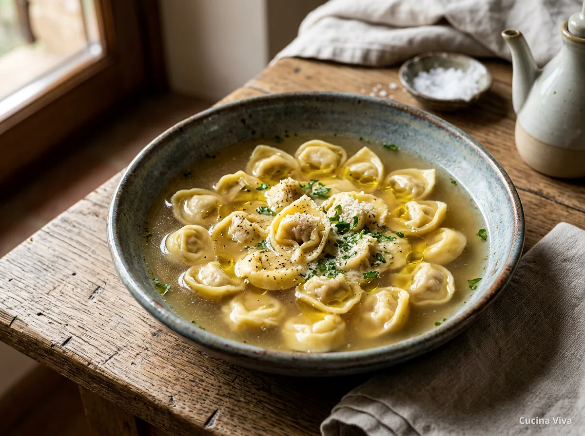 Тортеллини в бульоне — готовое блюдо из категории «Паста» на сайте Viva Cucina